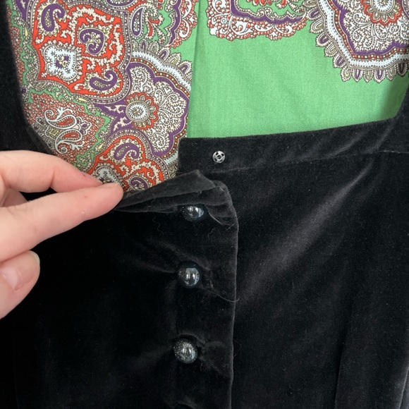 Anthropologie Black Velvet Jacket - Sz 8 - Picture 3 of 6